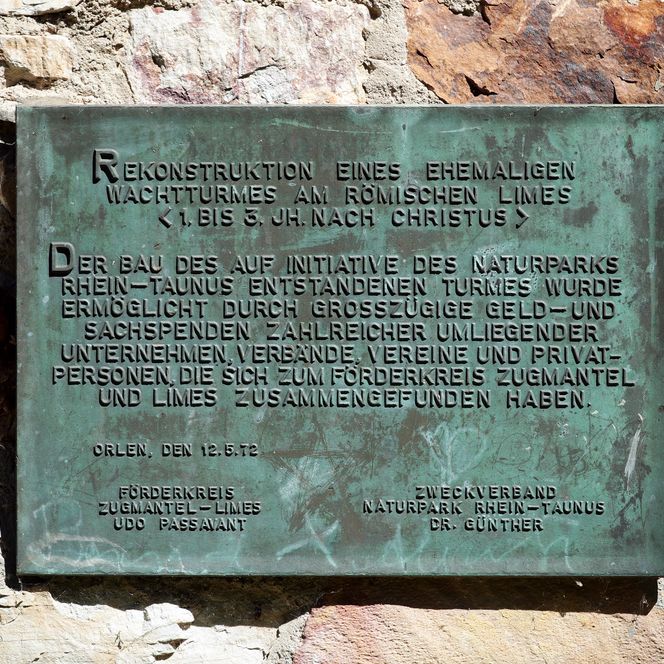alte Infotafel am Kastell Zugmantel